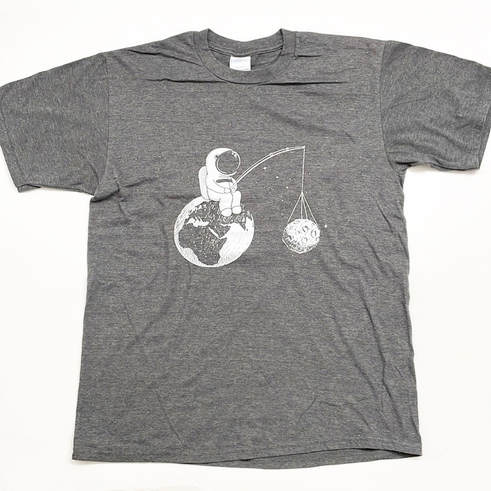 Man on the Moon gray short sleeve t-shirt